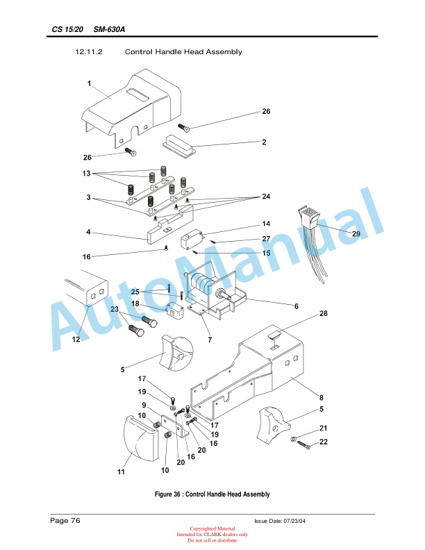 Clark CS 15, CS 20 Truck Model Service and Parts Manual SPM 630A 5 Clark CS 15, CS 20 Truck Model Service and Parts Manual SPM 630A - Image 5