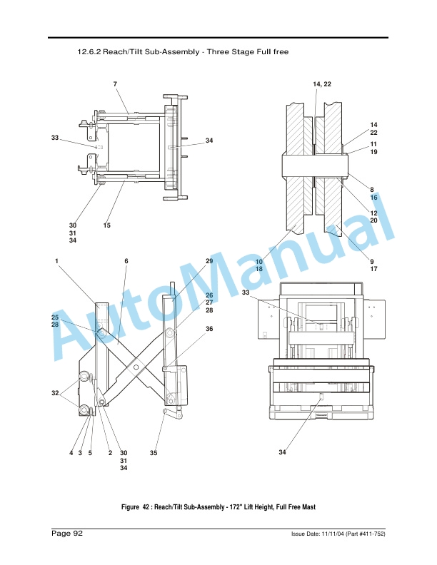 Alternative view of Clark CSP 15 Walkie Stacker Service and Parts Manual