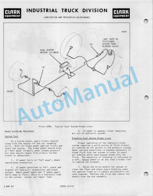 Clark CTA E-1-897 Model 20, 30, 40, 50 Operator Manual O-185-1 2 Clark CTA E-1-897 Model 20, 30, 40, 50 Operator Manual O-185-1-2