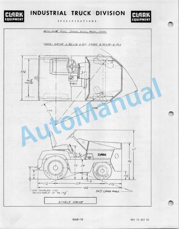 Clark CTA E-1-897 Model 20, 30, 40, 50 Operator Manual O-185-1 4 Clark CTA E-1-897 Model 20, 30, 40, 50 Operator Manual O-185-1-4