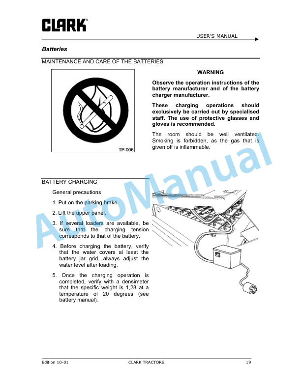 Clark CTE 7, CTE 12, CTE 20 Tractors Operator Manual OI-797 3 Clark CTE 7, CTE 12, CTE 20 Tractors Operator Manual OI-797 - Image 3