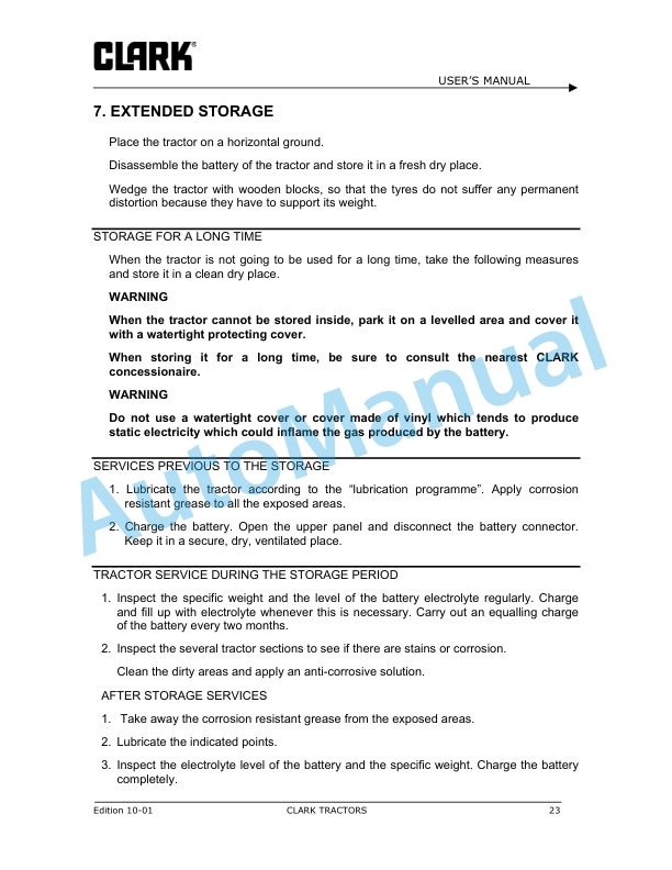 Clark CTE 7, CTE 12, CTE 20 Tractors Operator Manual OI-797 5 Clark CTE 7, CTE 12, CTE 20 Tractors Operator Manual OI-797 - Image 5