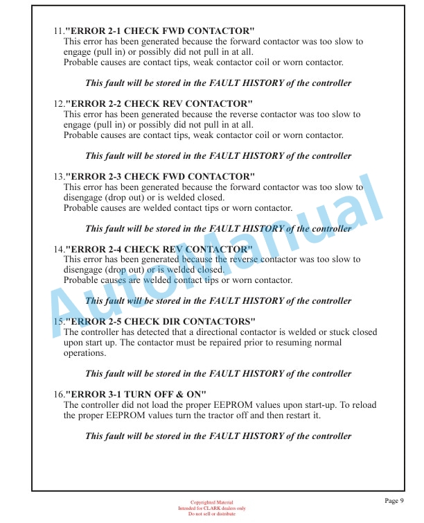 Clark CTT 7 Instrumentation Panel Features and Operation Manual SPM 641 Dash Supplement 5 Clark CTT 7 Instrumentation Panel Features and Operation Manual SPM 641 Dash Supplement - Image 5