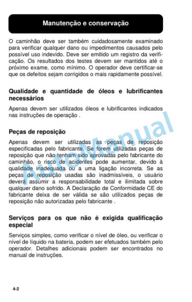 Clark CTX 40, CTX 70 Electric Towing Truck Operator Manual OM-856 POR 4 Clark CTX 40, CTX 70 Electric Towing Truck Operator Manual OM-856 POR-4