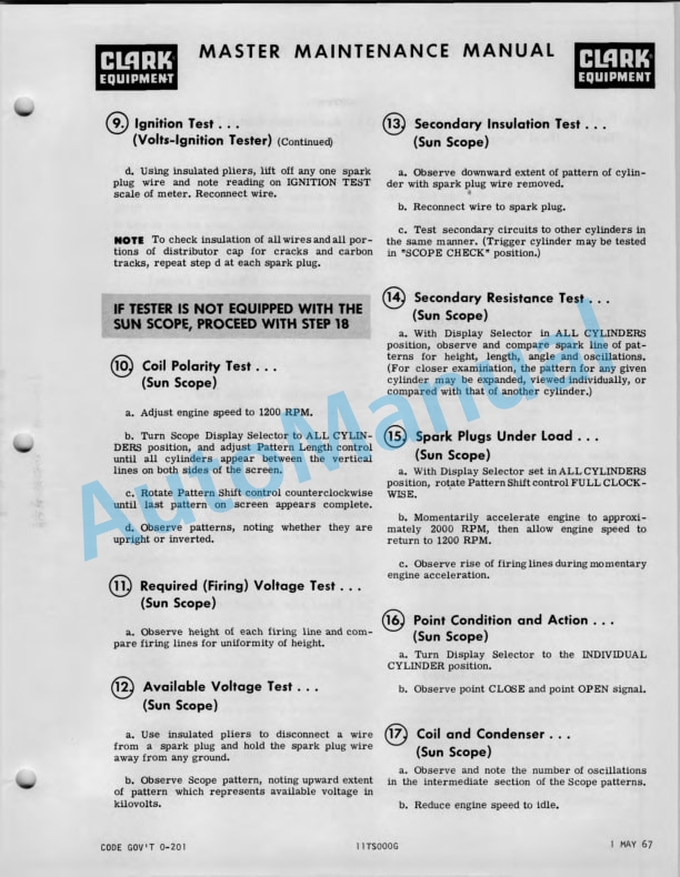 Clark CY 40 B Operator Maintenance Parts Manual O-202 2 Clark CY 40 B Operator Maintenance Parts Manual O-202-2