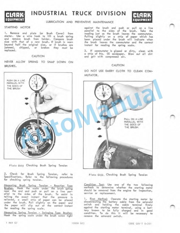 Clark CY 40 B Operator Maintenance Parts Manual O-234 5 Clark CY 40 B Operator Maintenance Parts Manual O-234-5