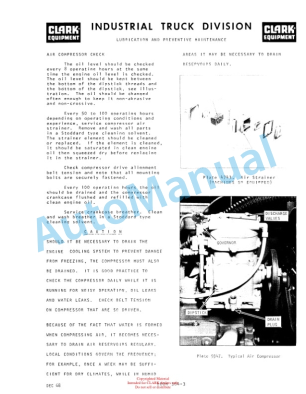 Clark CY150B, CY300B Operator Manual O-B88-2 2 Clark CY150B, CY300B Operator Manual O-B88-2-2