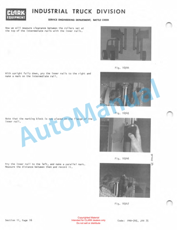 Clark Diesel Powered C300Y40 D Planned Maintenance and Adjustment Procedures Manual PMA-381 5 Clark Diesel Powered C300Y40 D Planned Maintenance and Adjustment Procedures Manual PMA-381-5