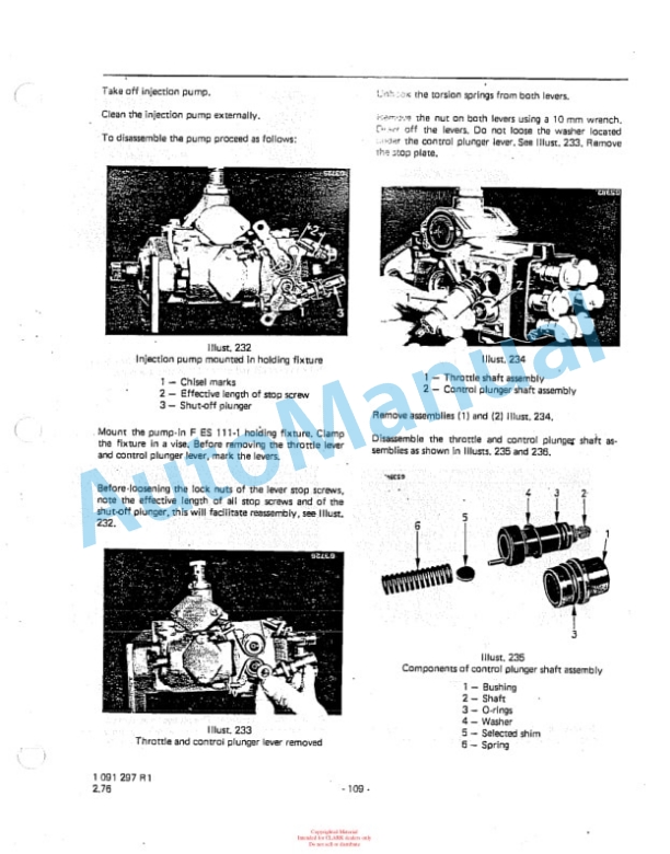 Clark DPR20, DPR25, DPR30 Diesel Rough Terrain Lift Truck Adjustment and Repair Manual OH-533 2 Clark DPR20, DPR25, DPR30 Diesel Rough Terrain Lift Truck Adjustment and Repair Manual OH-533-2