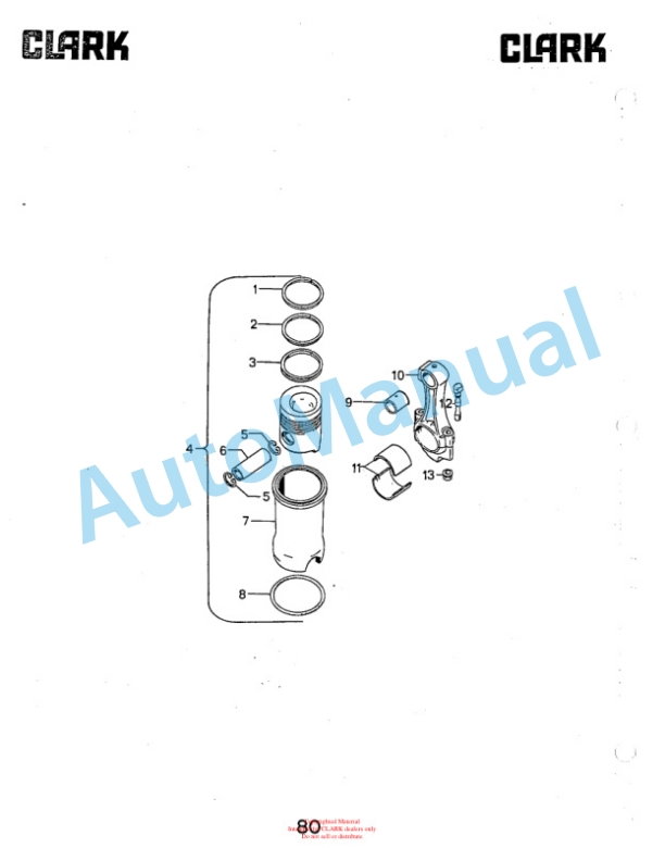 Clark DPR20, DPR25, DPR30 Diesel Rough Terrain Lift Truck Parts Book DPR-1 5645 1st 2 Clark DPR20, DPR25, DPR30 Diesel Rough Terrain Lift Truck Parts Book DPR-1 5645 1st-2