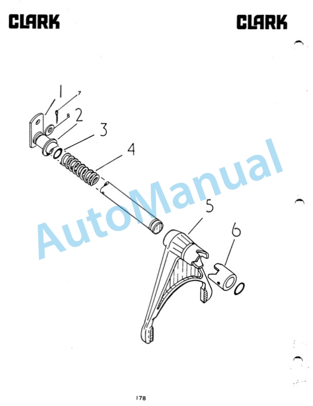 Clark DRT30 Diesel Rough Terrain Lift Truck Parts Book DRT30-1 5640 1st 5 Clark DRT30 Diesel Rough Terrain Lift Truck Parts Book DRT30-1 5640 1st-5