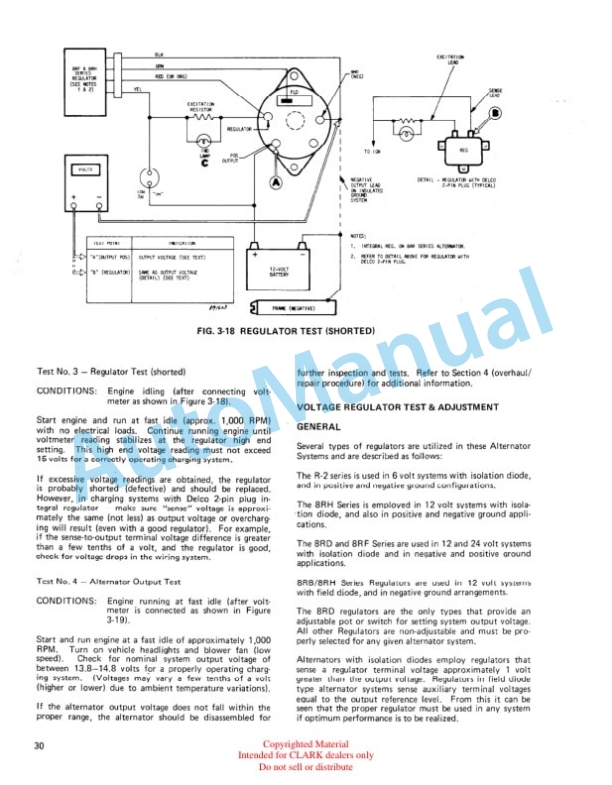 Clark DT 30E, 50E, 60E Diesel Towing Tractor Service Manual SM-607D 3 Clark DT 30E, 50E, 60E Diesel Towing Tractor Service Manual SM-607D - Image 3