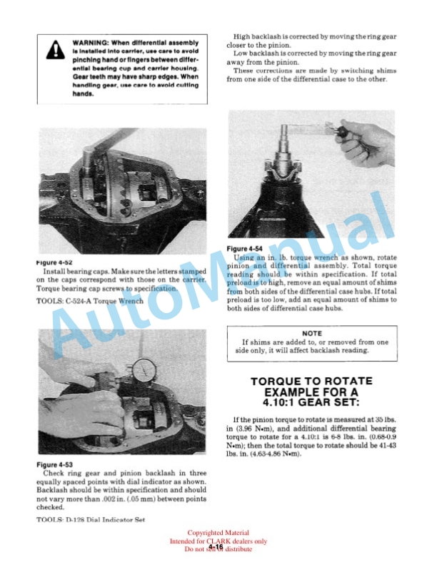 Clark DT 30E, 50E, 60E Diesel Towing Tractor Service Manual SM-607D 5 Clark DT 30E, 50E, 60E Diesel Towing Tractor Service Manual SM-607D - Image 5