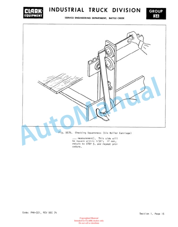 Clark E235 EV 1 Planned Maintenance and Adjustment Procedures Manual PMA-436 3 Clark E235 EV 1 Planned Maintenance and Adjustment Procedures Manual PMA-436-3