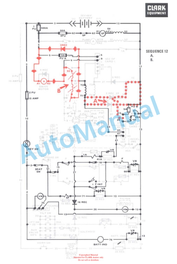 Clark E355, EC30E, EC40E, EC50E Series Truck Equipped WIT h G.E. C-185 Mode 200 Solid State Control Sequence Of Operation 3 Clark E355, EC30E, EC40E, EC50E Series Truck Equipped WIT h G.E. C-185 Mode 200 Solid State Control Sequence Of Operation-3