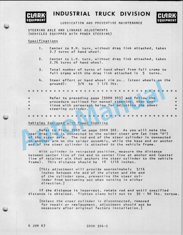 Clark EC 50, EC 60, EC 70, SG 50, SG 60, SG 70 Operator Manual O-218 2 Clark EC 50, EC 60, EC 70, SG 50, SG 60, SG 70 Operator Manual O-218-2