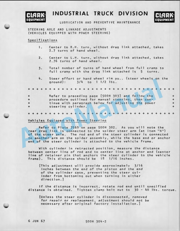 Clark EC 50, EC 60, EC 70, SV 50, SV 60, SV 70 Operator Manual O-219 2 Clark EC 50, EC 60, EC 70, SV 50, SV 60, SV 70 Operator Manual O-219-2