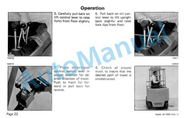 Clark EC-90, EC-100, EC-120 36-48 Volt Operator Instruction Manual OI-398 4 Clark EC-90, EC-100, EC-120 36-48 Volt Operator Instruction Manual OI-398-4