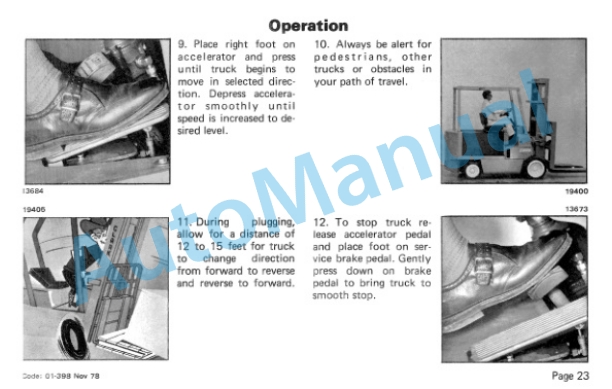 Clark EC-90, EC-100, EC-120 36-48 Volt Operator Instruction Manual OI-398 5 Clark EC-90, EC-100, EC-120 36-48 Volt Operator Instruction Manual OI-398-5