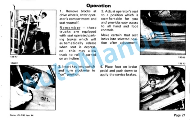 Clark EC500 20-55 Operator Instruction Manual OI-337 4 Clark EC500 20-55 Operator Instruction Manual OI-337-4