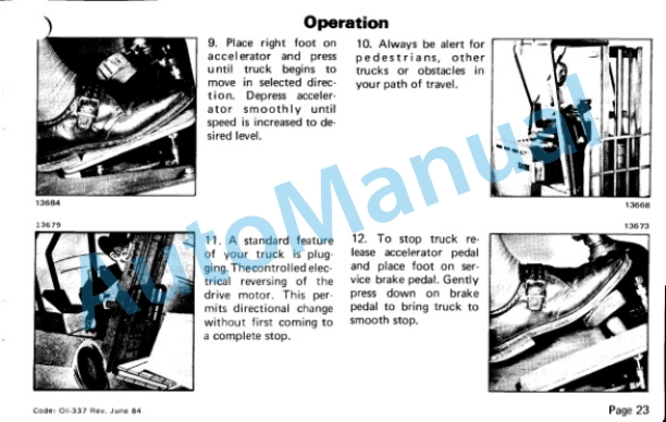 Clark EC500 20-55 Operator Instruction Manual OI-337 5 Clark EC500 20-55 Operator Instruction Manual OI-337-5