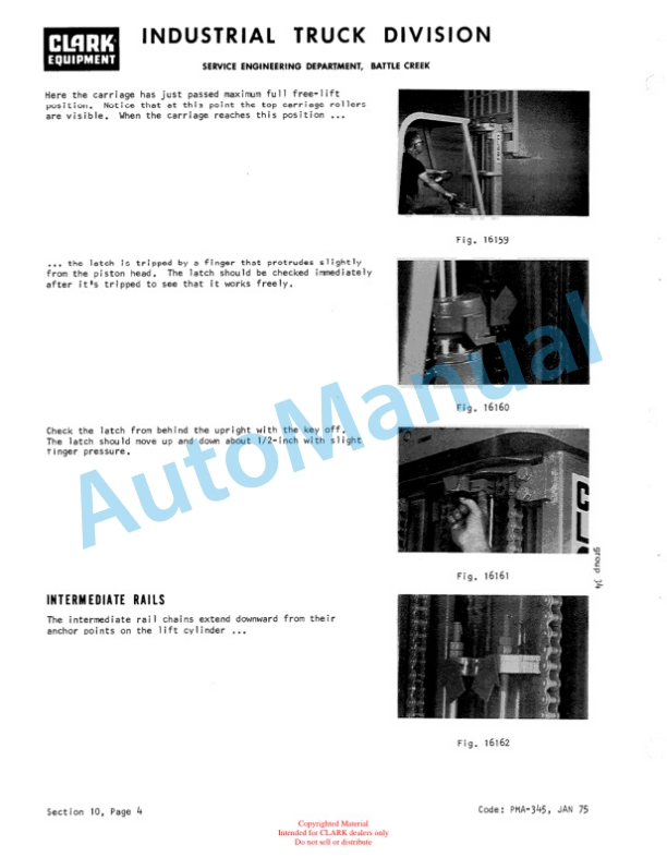Clark EC500 30-50E Planned Maintenance and Adjustment Procedures Manual PMA-383 3 Clark EC500 30-50E Planned Maintenance and Adjustment Procedures Manual PMA-383-3