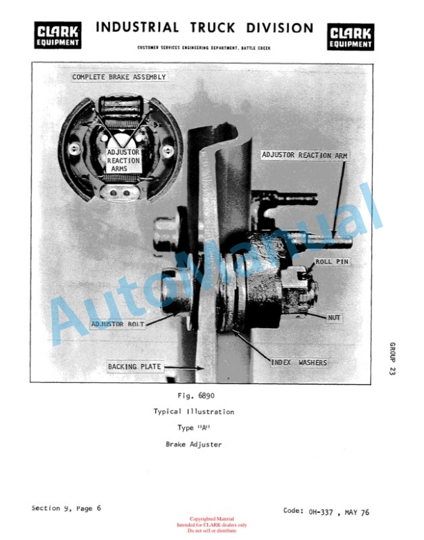 Clark EC500 355 36-48 Volt Overhaul Manual OH-420 2 Clark EC500 355 36-48 Volt Overhaul Manual OH-420-2