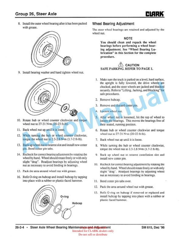 Clark ECG 20-32 Genesis Series Truck Service Manual SM-615 3 Clark ECG 20-32 Genesis Series Truck Service Manual SM-615 - Image 3