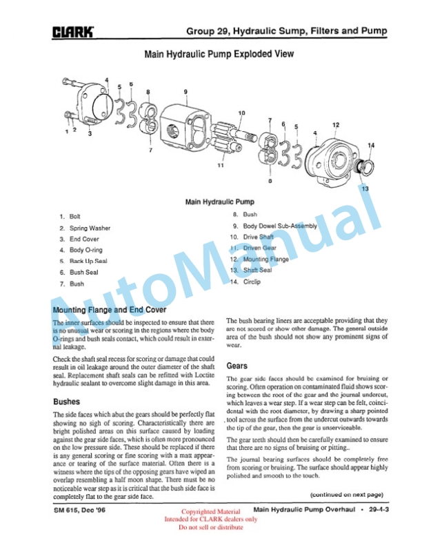 Clark ECG 20-32 Genesis Series Truck Service Manual SM-615 4 Clark ECG 20-32 Genesis Series Truck Service Manual SM-615 - Image 4