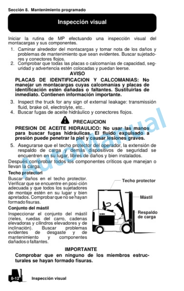 Clark ECG20-32, EPG20-32, TMG12-25, TMX12-25, ECX20-32, EPX20-32 Operator Manual OM-674 SPA-4