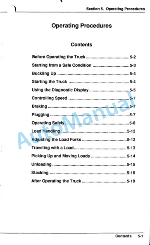 Clark ECS 17-30 Operator Manual OM-581 2 Clark ECS 17-30 Operator Manual OM-581-2