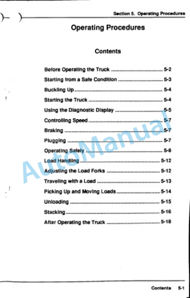 Clark ECS 17-30 Operator Manual OM-608 2 Clark ECS 17-30 Operator Manual OM-608-2