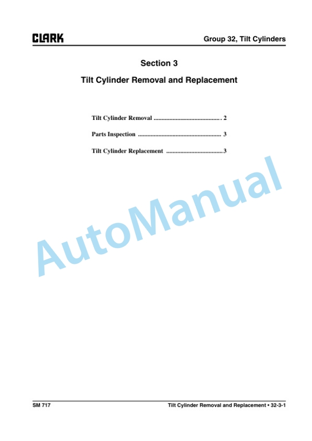 Clark ECX 20, 25, 30, 30x, 32, EPX 20, 25, 30, 32 Service Manual SM-717 5 Clark ECX 20, 25, 30, 30x, 32, EPX 20, 25, 30, 32 Service Manual SM-717 - Image 5