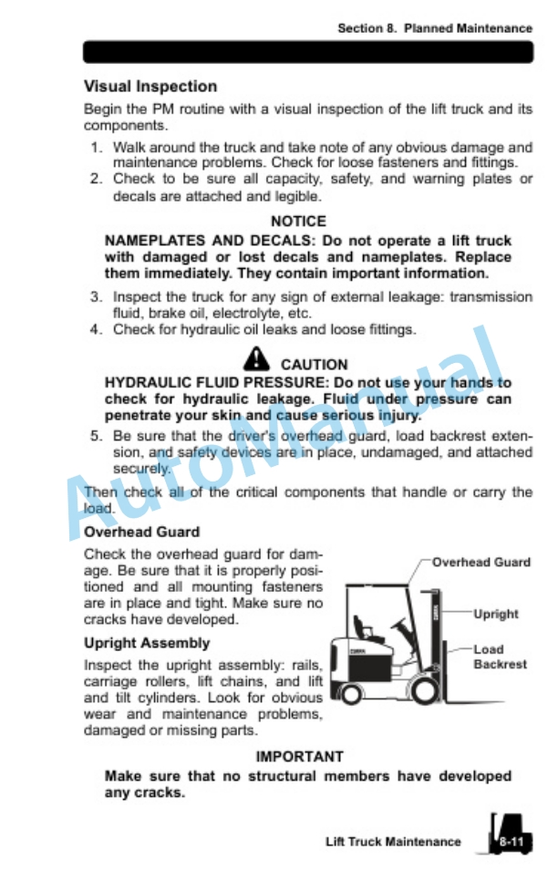 Clark ECX 20-32, TMX 12-25, GEX 16-32, GTX 16-20s Operator Manual OM-1039 4 Clark ECX 20-32, TMX 12-25, GEX 16-32, GTX 16-20s Operator Manual OM-1039-4