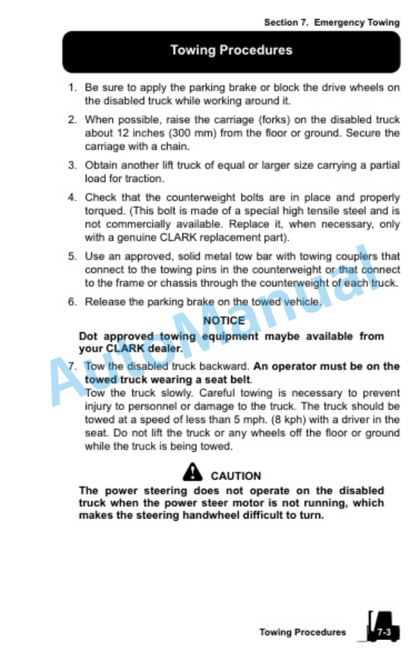 Clark ECX 20-32, TMX 12-25, GEX 16-32, GTX 16-20s Operator Manual OM-1040 3 Clark ECX 20-32, TMX 12-25, GEX 16-32, GTX 16-20s Operator Manual OM-1040-3