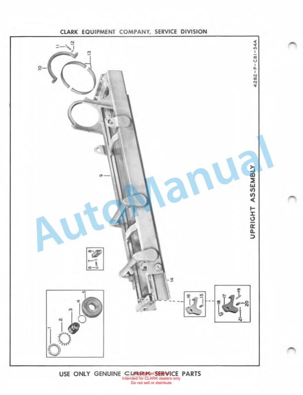 Clark Electric Clarklift 20 Maintenance Manual and Parts Book X7A 4 Clark Electric Clarklift 20 Maintenance Manual and Parts Book X7A-4