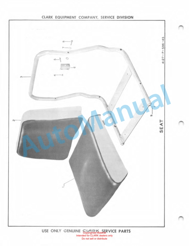 Clark Electric Clarklift Low Silhouette-20 Maintenance Manual and Parts Book XS7A 2 Clark Electric Clarklift Low Silhouette-20 Maintenance Manual and Parts Book XS7A-2