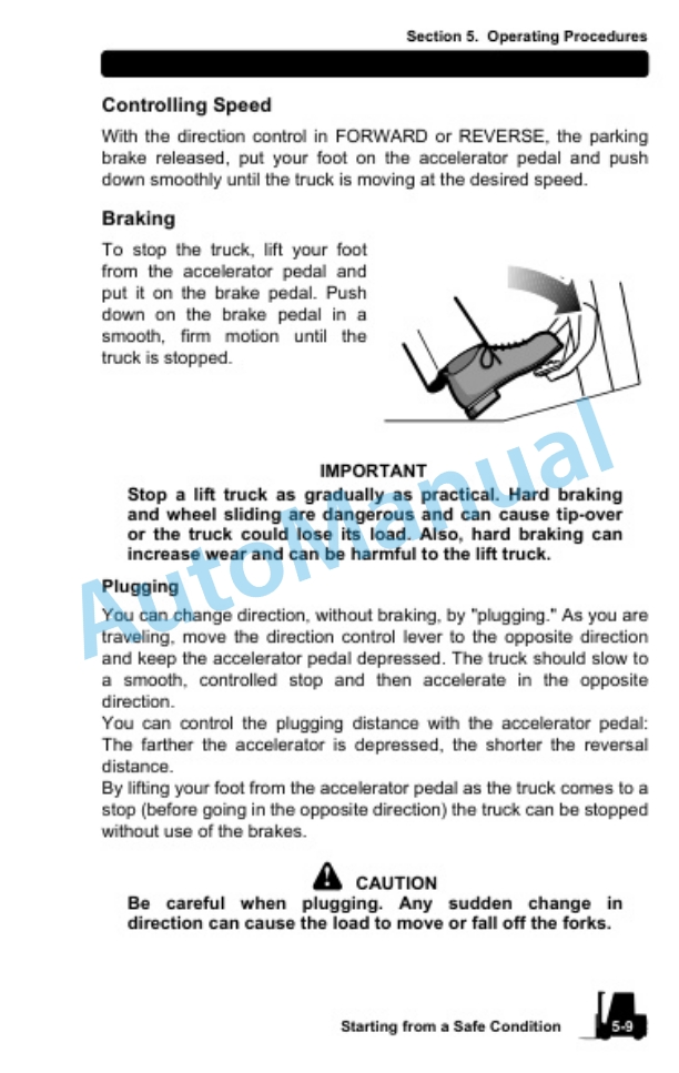 Clark Electric Rider Lift Trucks Operator Manual OM-673 2 Clark Electric Rider Lift Trucks Operator Manual OM-673-2