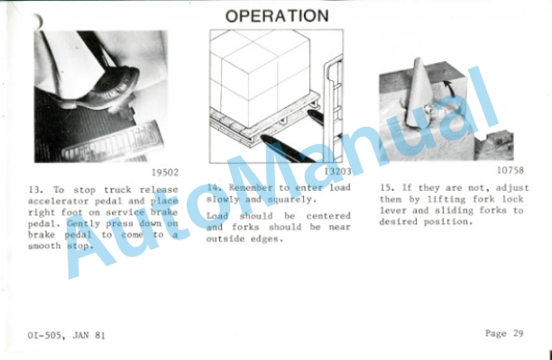 Clark EM 10-15S Operator Instruction Manual OI-505 5 Clark EM 10-15S Operator Instruction Manual OI-505-5