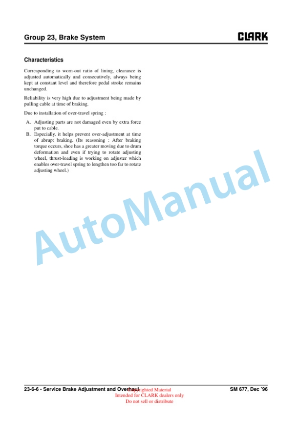 Clark EPG20-30, ECG20-32, ECG20-30X Service Manual SM-677 3 Clark EPG20-30, ECG20-32, ECG20-30X Service Manual SM-677 - Image 3