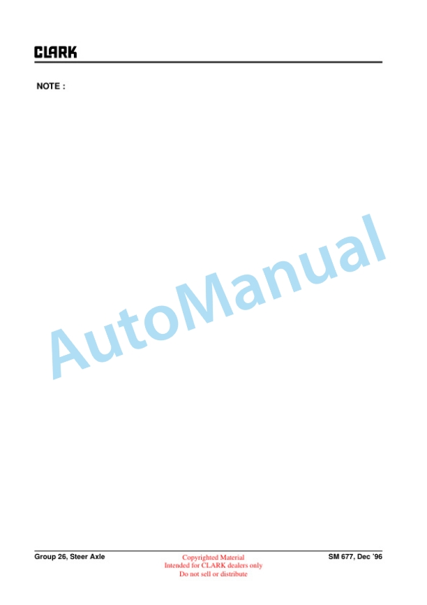 Clark EPG20-30, ECG20-32, ECG20-30X Service Manual SM-677 4 Clark EPG20-30, ECG20-32, ECG20-30X Service Manual SM-677 - Image 4