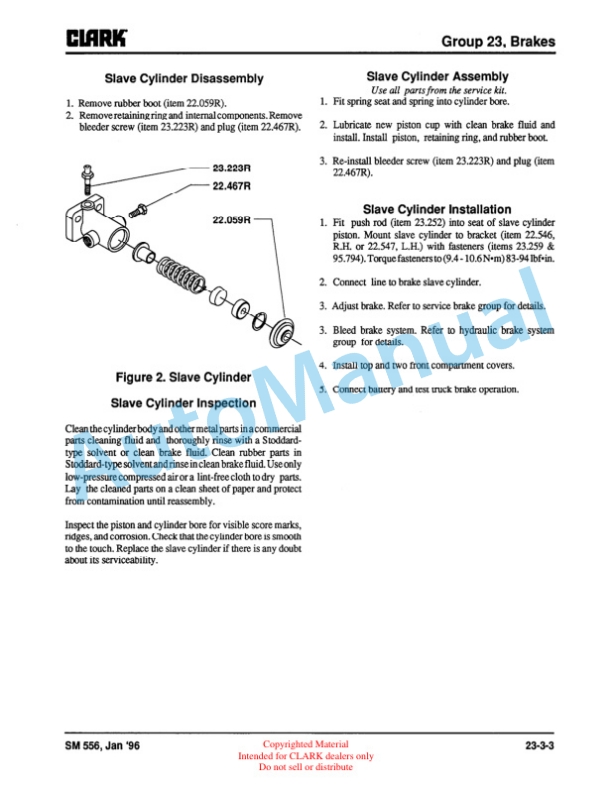 Clark ESM 12-25 Service Manual SM-556 3 Clark ESM 12-25 Service Manual SM-556 - Image 3
