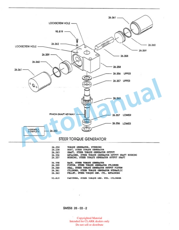 Clark ESM 12-25 Service Manual SM-556 4 Clark ESM 12-25 Service Manual SM-556 - Image 4
