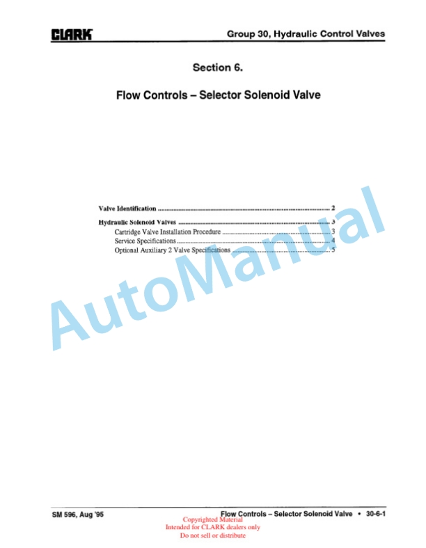 Clark ESM-II 12-25 Service Manual SM-596 5 Clark ESM-II 12-25 Service Manual SM-596 - Image 5