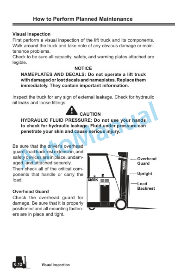 Clark ESX 12-25 Operator Manual OM-718 5 Clark ESX 12-25 Operator Manual OM-718-5
