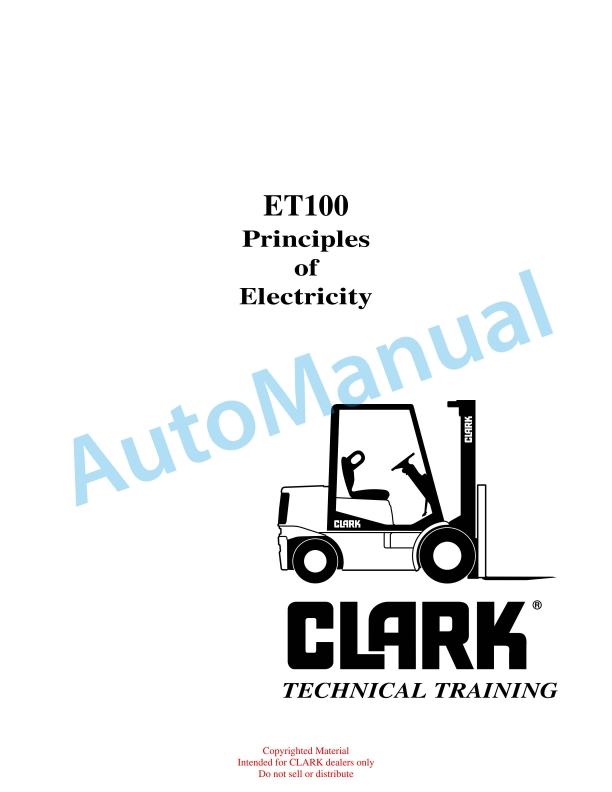 Clark ET100 Principles of Electricity Technical Training