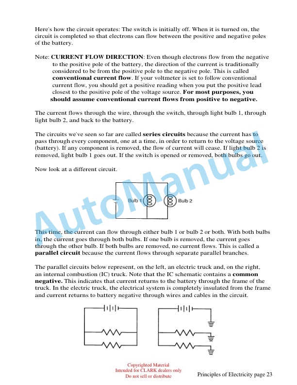Clark ET100 Principles of Electricity Technical Training 3 Clark ET100 Principles of Electricity Technical Training-3