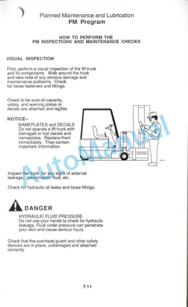 Clark ETR 10 Operator Manual OM-557 5 Clark ETR 10 Operator Manual OM-557-5