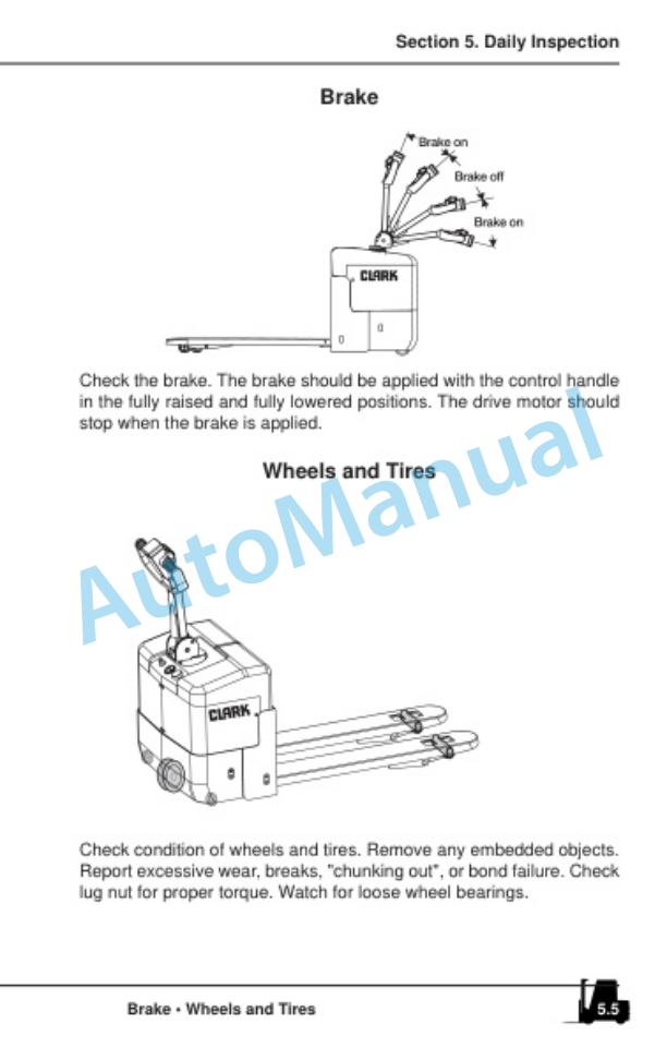 Clark EWP30 Operator Manual OM-722 3 Clark EWP30 Operator Manual OM-722-3