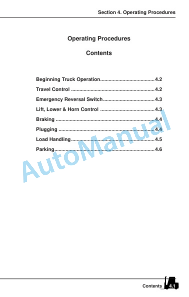 Clark EWP45 Operator Manual OM-719 2 Clark EWP45 Operator Manual OM-719-2